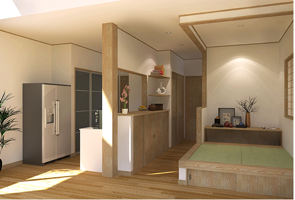 カラダにやさしいくつろぎの家、内観写真