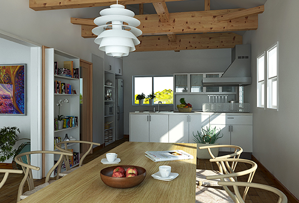 家族の健康を願う安心の家、内観写真