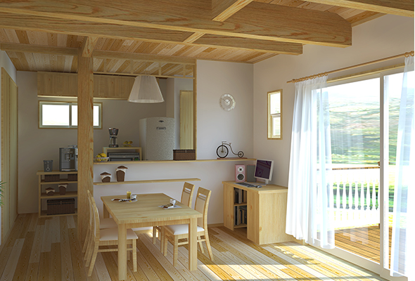 国産材の強さと美しさを感じる家、外観写真